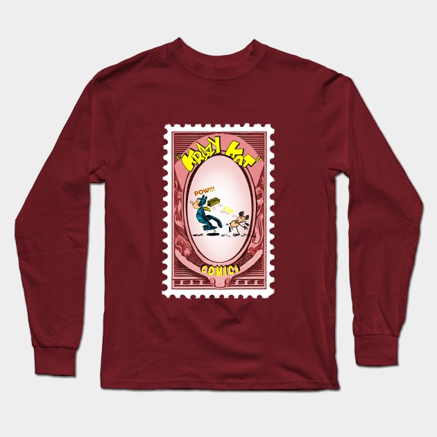 krazy kat postage stamp Long Sleeve T-Shirt by enyeniarts